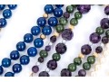 Lot Of Four Bead Necklaces, Including Amethyst And Jade, Chalcedony, Cultured Pearl And Sodalite