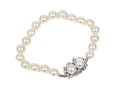 Graceful 14K White Gold And Strung Pearl Bracelet