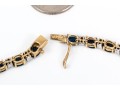 Dainty 14K Sapphire And Diamond Line Bracelet