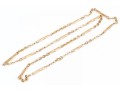 14K Cable Link And Station Bar Chain Necklace