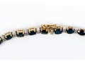 Dainty 14K Sapphire And Diamond Line Bracelet