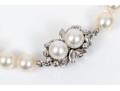 Graceful 14K White Gold And Strung Pearl Bracelet