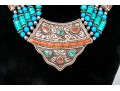 Two Striking Beaded And Ornate Stone Necklaces