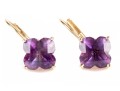 Unique 14K And Quartafoil Cut Amethyst Earrings