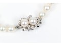 Graceful 14K White Gold And Strung Pearl Bracelet