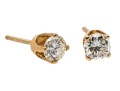 14K Brilliant Cut Diamond Set Stud Earrings, 0.3 TCW