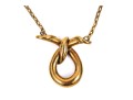 14k Yellow Gold Handsome Knot Necklace, With Chain