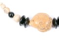Artistic Carved Hard Stone Beaded Fish Necklace