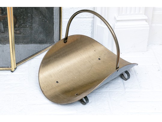 Vintage Brass Fireplace Set