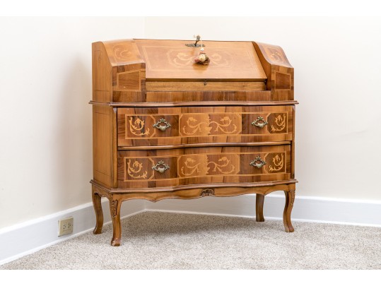 Louis XVI Style Marquetry Women's Secretary Writing Desk