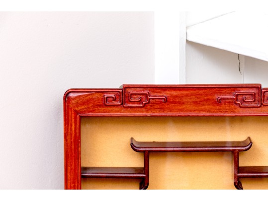 Chinese Wooden Wall Vitrine
