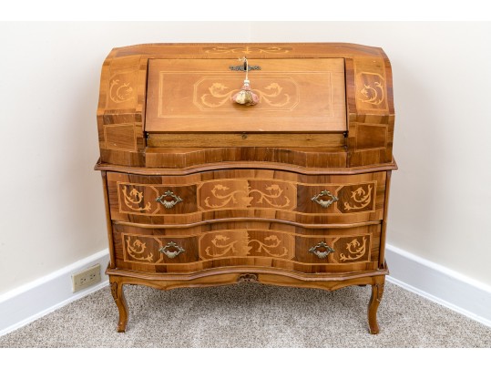 Louis XVI Style Marquetry Women's Secretary Writing Desk