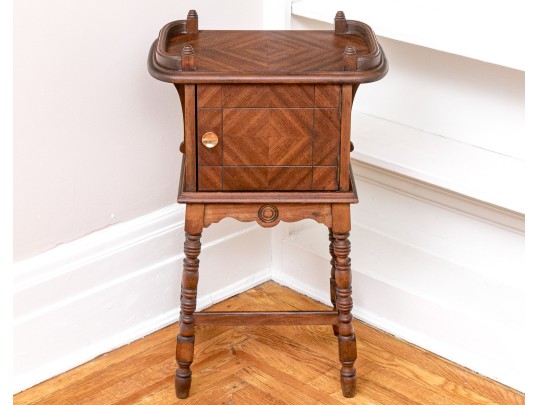 Antique Cigar Copper Lined Humidor Stand