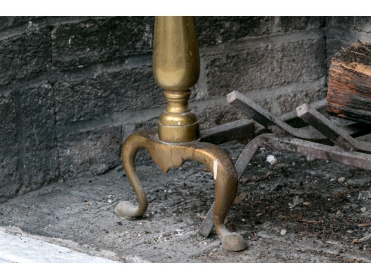 Vintage Brass Fireplace Set