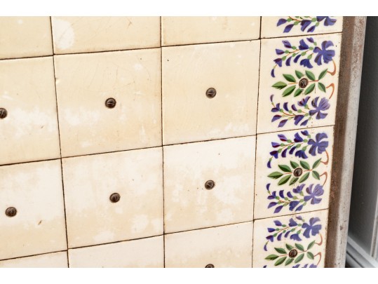 Antique Tile And Polished Steel Stove, Probably French Original Retail $2,240
