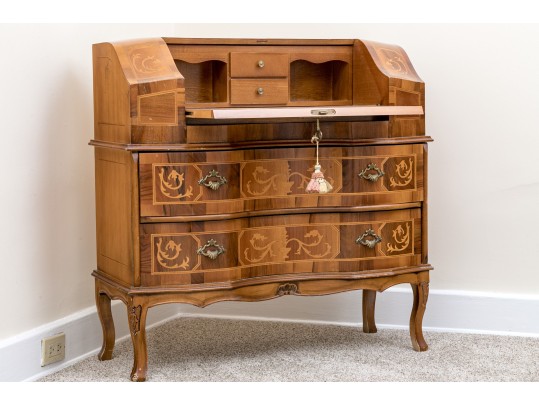 Louis XVI Style Marquetry Women's Secretary Writing Desk