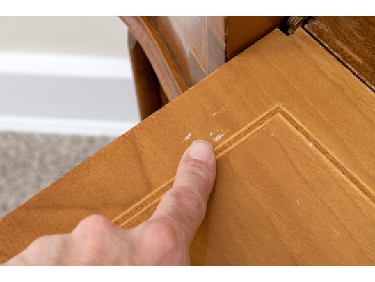 Louis XVI Style Marquetry Women's Secretary Writing Desk