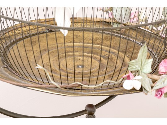 1950's Or Earlier Hendrix Dome Shaped Birdcage With Original Holder