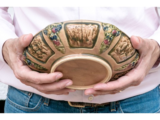 Roseville Style Florentine Pottery Bowl