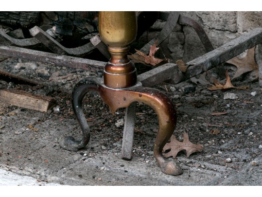 Vintage Brass Fireplace Set
