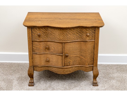 Vintage Tiger Oak Washstand 