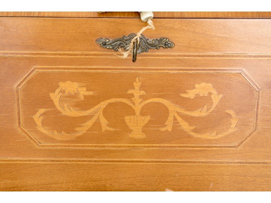 Louis XVI Style Marquetry Women's Secretary Writing Desk