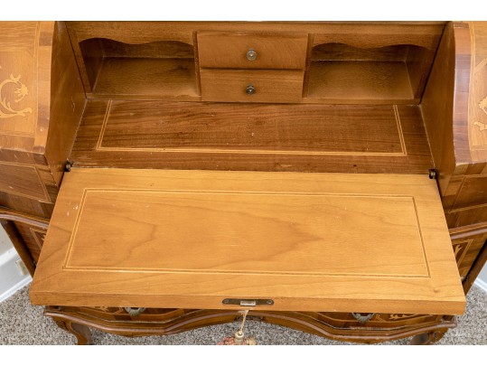 Louis XVI Style Marquetry Women's Secretary Writing Desk