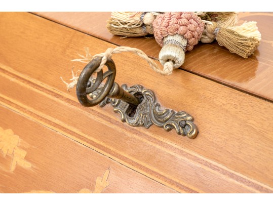 Louis XVI Style Marquetry Women's Secretary Writing Desk