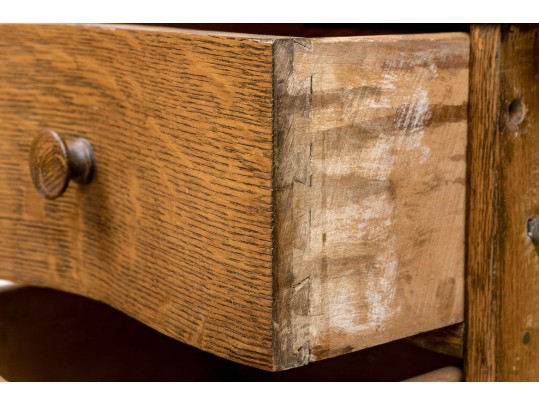 Vintage Tiger Oak Washstand 