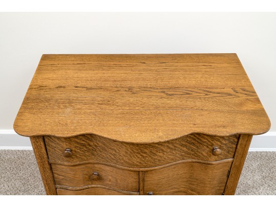 Vintage Tiger Oak Washstand 