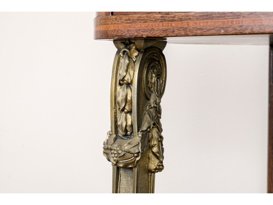 Antique French Marbletop Marble And Bronze Hutch $6,000 Retail