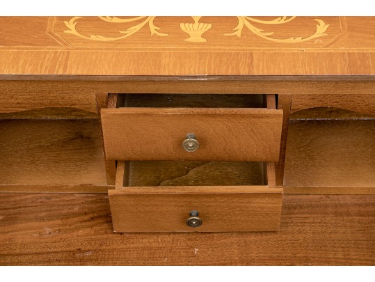 Louis XVI Style Marquetry Women's Secretary Writing Desk