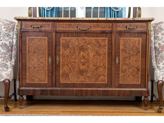 Antique French Marbletop Marble And Bronze Hutch $6,000 Retail