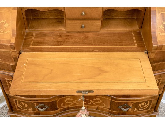 Louis XVI Style Marquetry Women's Secretary Writing Desk