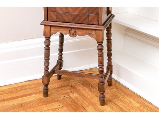 Antique Cigar Copper Lined Humidor Stand