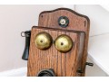 Antique Oak Wall Mount Phone