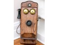 Antique Oak Wall Mount Phone