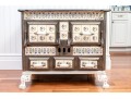 Antique Tile And Polished Steel Stove, Probably French Original Retail $2,240