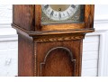 Vintage English Made Diminutive Oak Cased Grandmother Clock