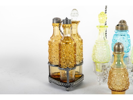 Colorful Depression Glass Cruets