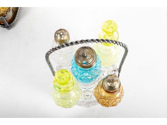 Colorful Depression Glass Cruets
