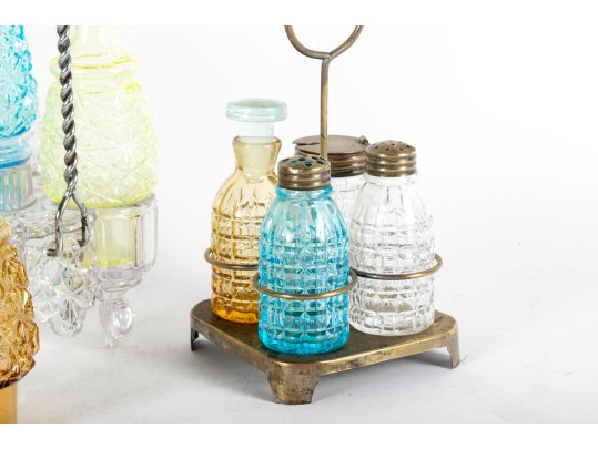 Colorful Depression Glass Cruets