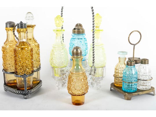 Colorful Depression Glass Cruets