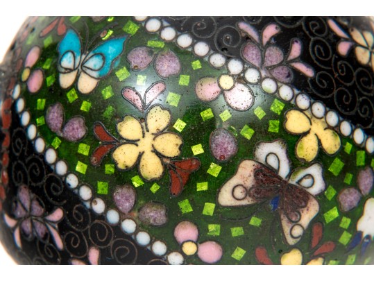 Lot Of Four Beautiful Diminutive Vintage Japanese And Chinese Cloisonne Pieces