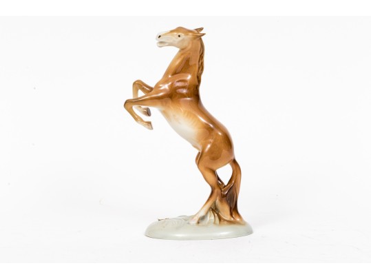Royal Dux Handsome Vintage Rearing Horse Figurine