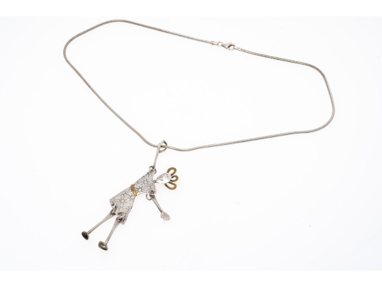 James Letourneau (American [IL], B. 1970) Handmade Sterling Silver Pendant Necklace