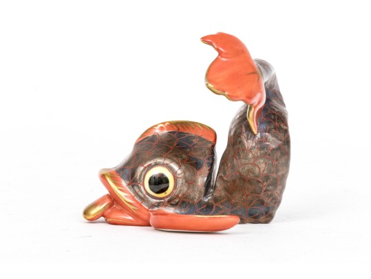 Herend Carp Fish Business Card Holder