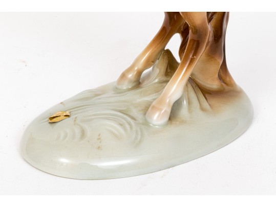 Royal Dux Handsome Vintage Rearing Horse Figurine