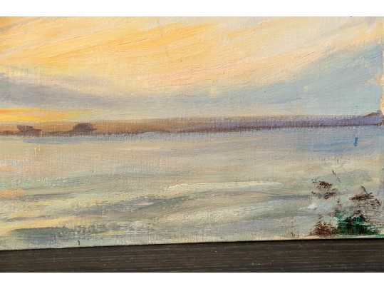 William A. Drake (1891-1979), Oil On Canvas Board Sunset Landscape - Unframed