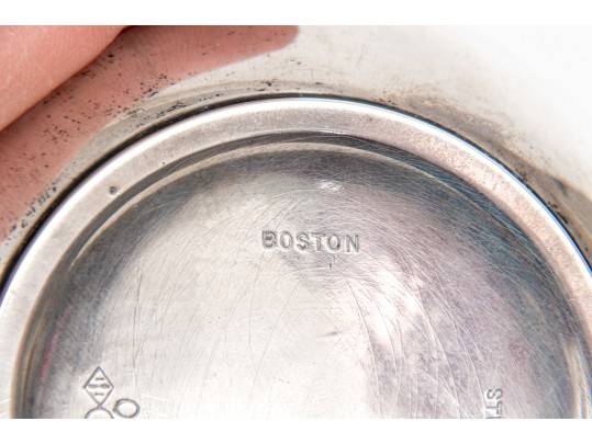 Bigelow & Kennard Beautiful Antique Sterling Silver Powder Jar, Cherub Motifs